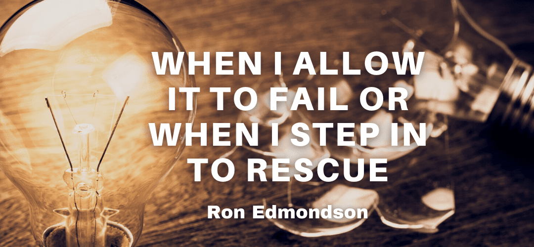 When I Allow It to Fail or When I Step in to Rescue